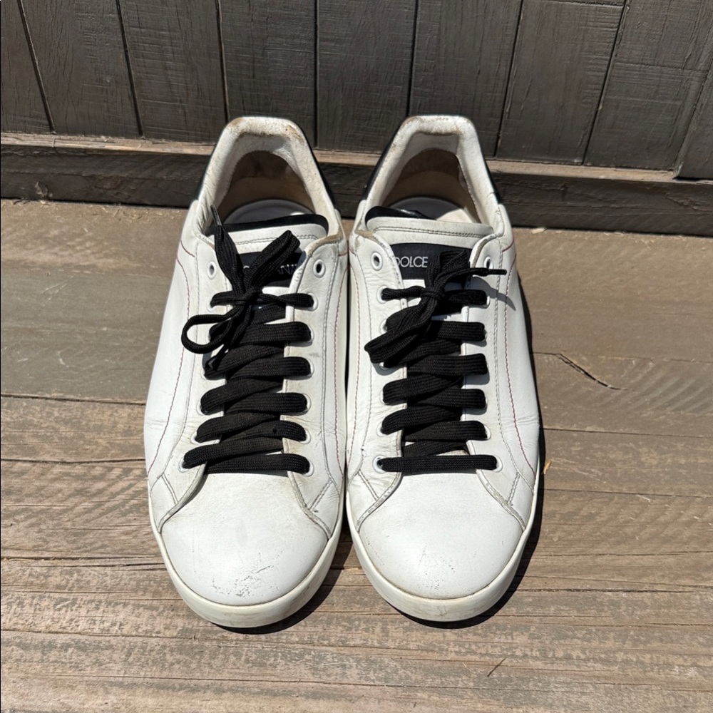 Dolce & Gabbana White and Black Sneakers